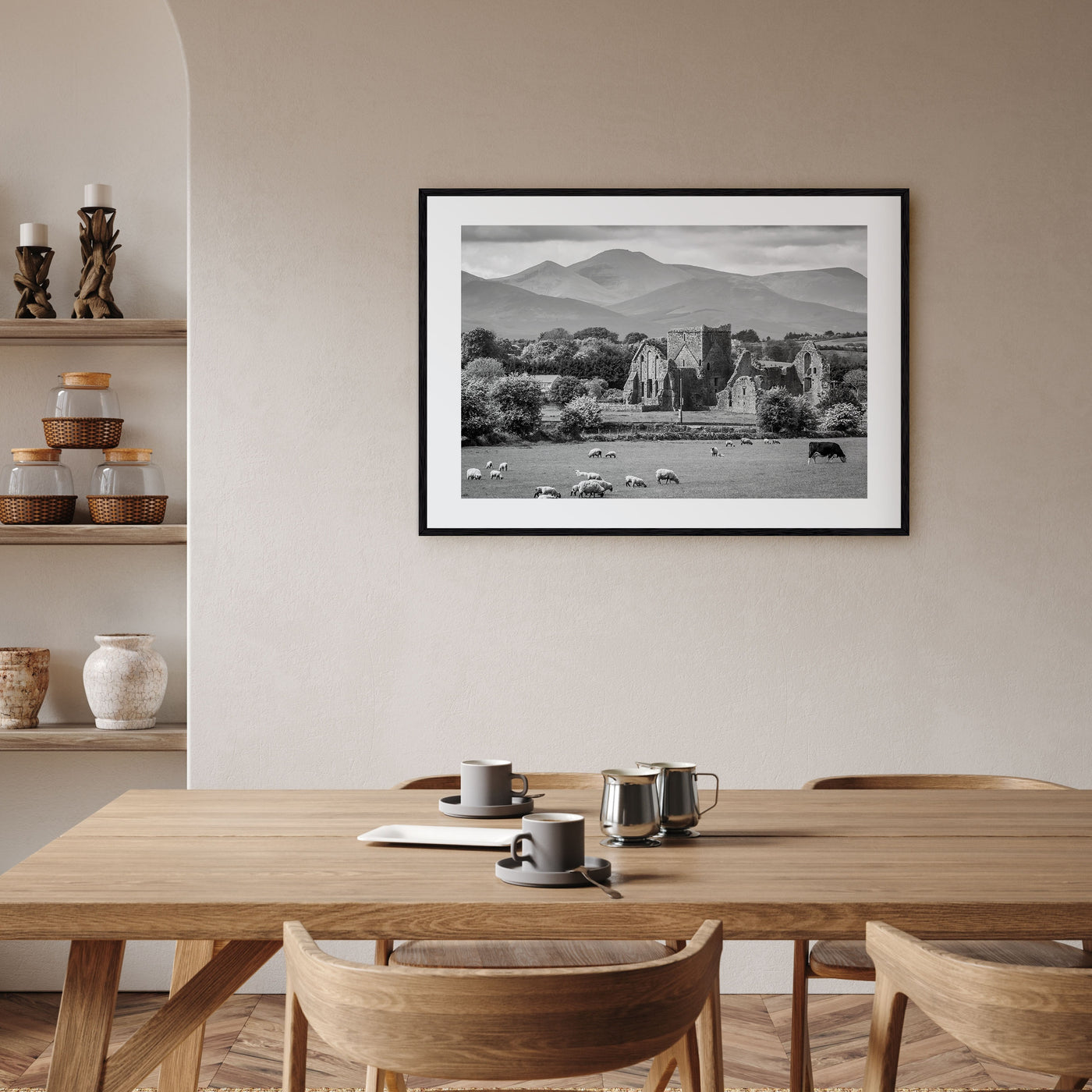 Ireland Landscape B&W Poster