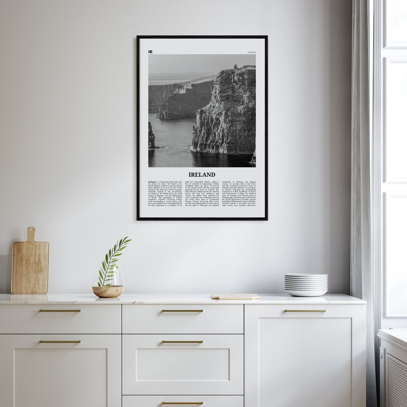 Ireland Travel B&W No 1 Poster