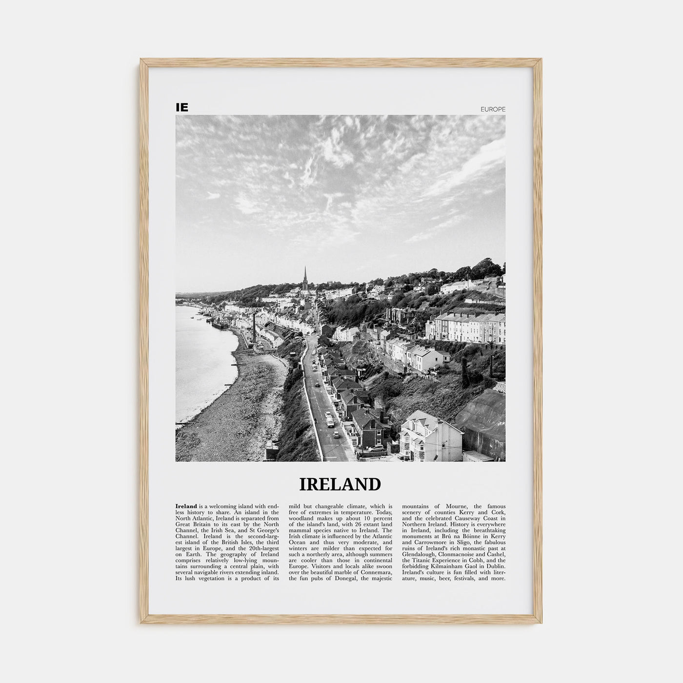 Ireland Travel B&W No 2 Poster