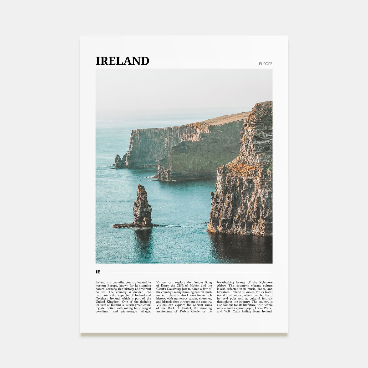 Ireland Travel Color Poster
