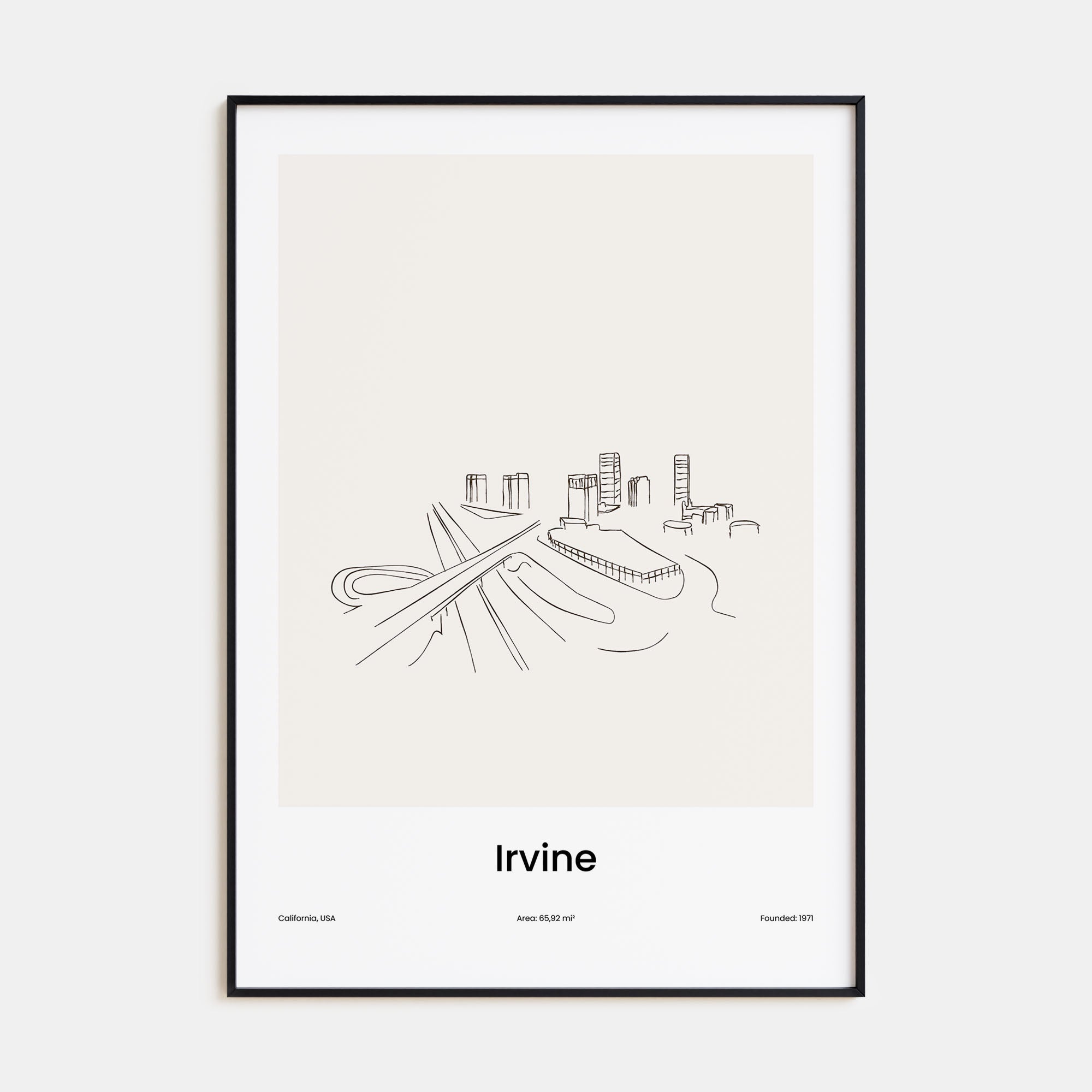 Irvine Drawn Poster