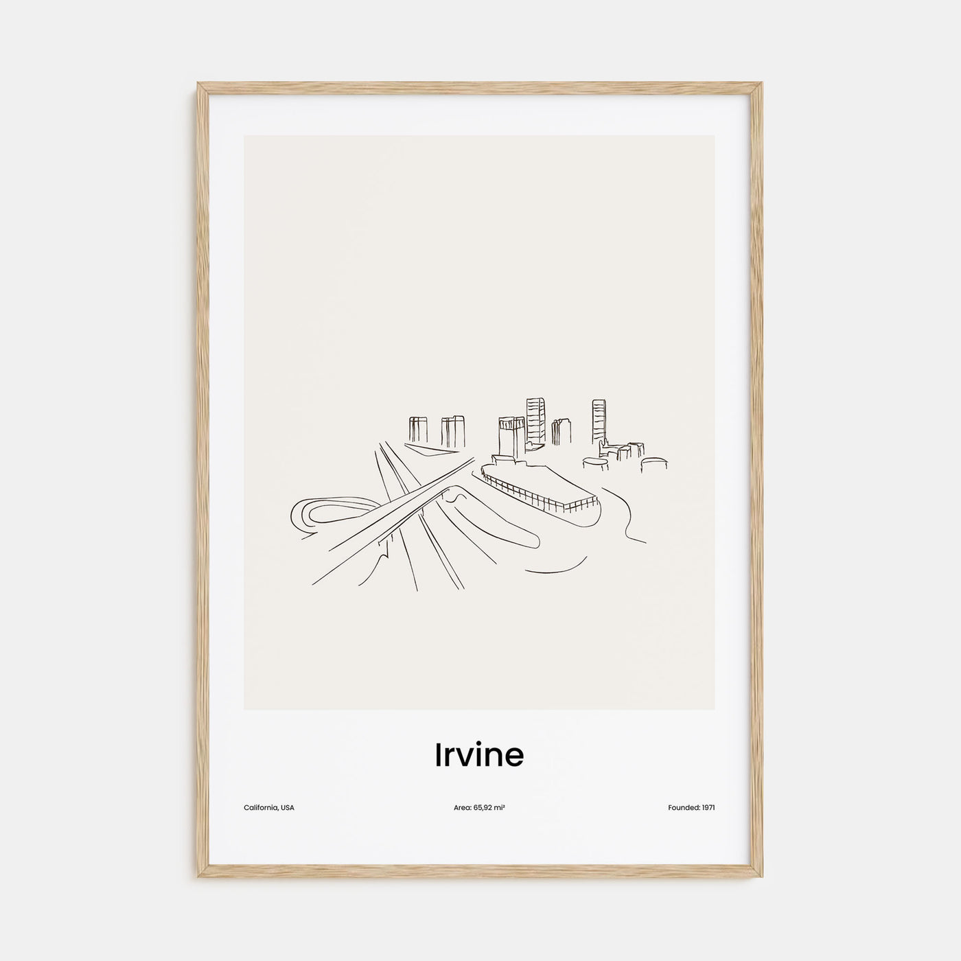 Irvine Drawn Poster