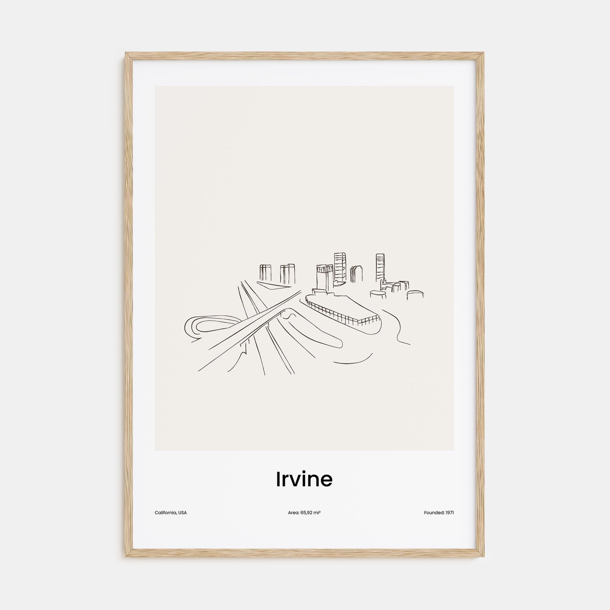 Irvine Drawn Poster