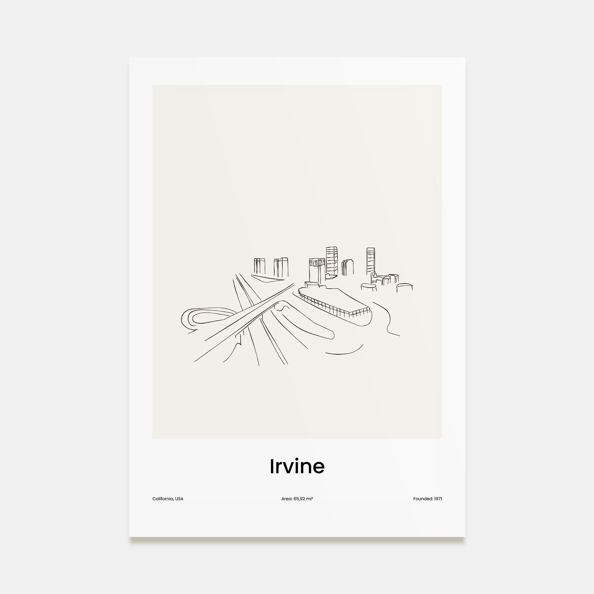 Irvine Drawn Poster