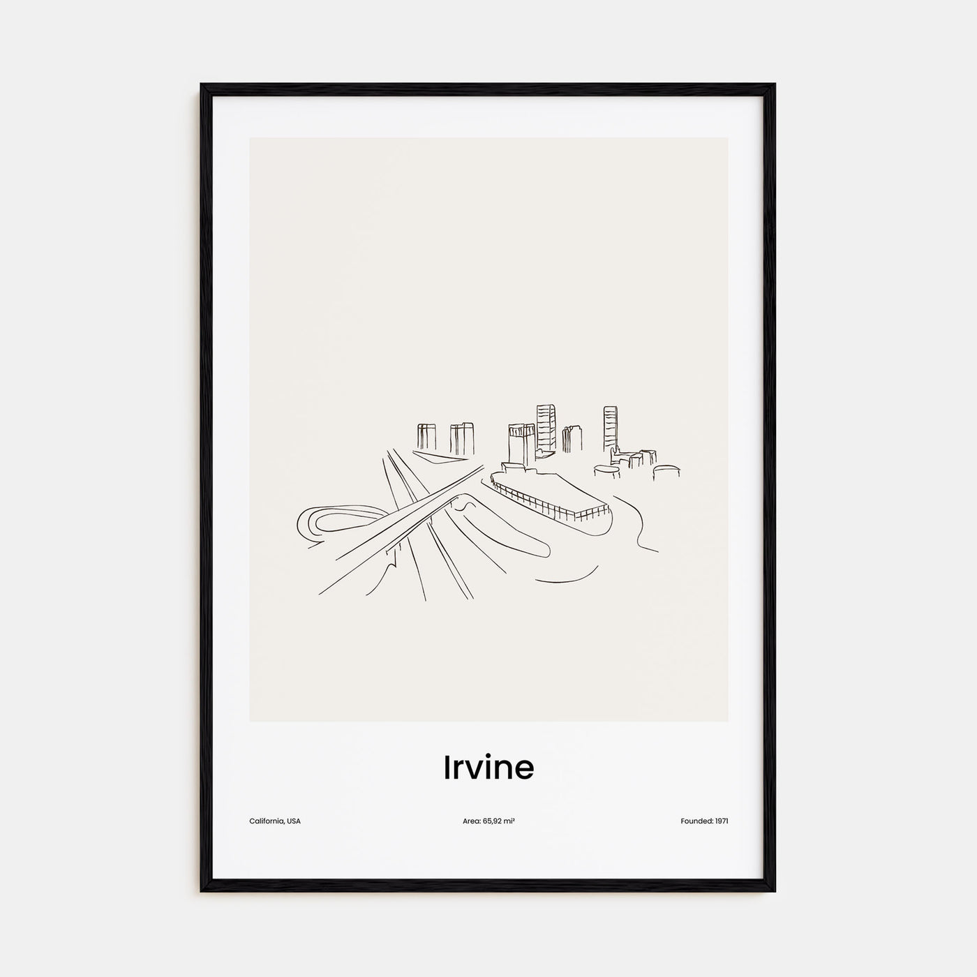 Irvine Drawn Poster