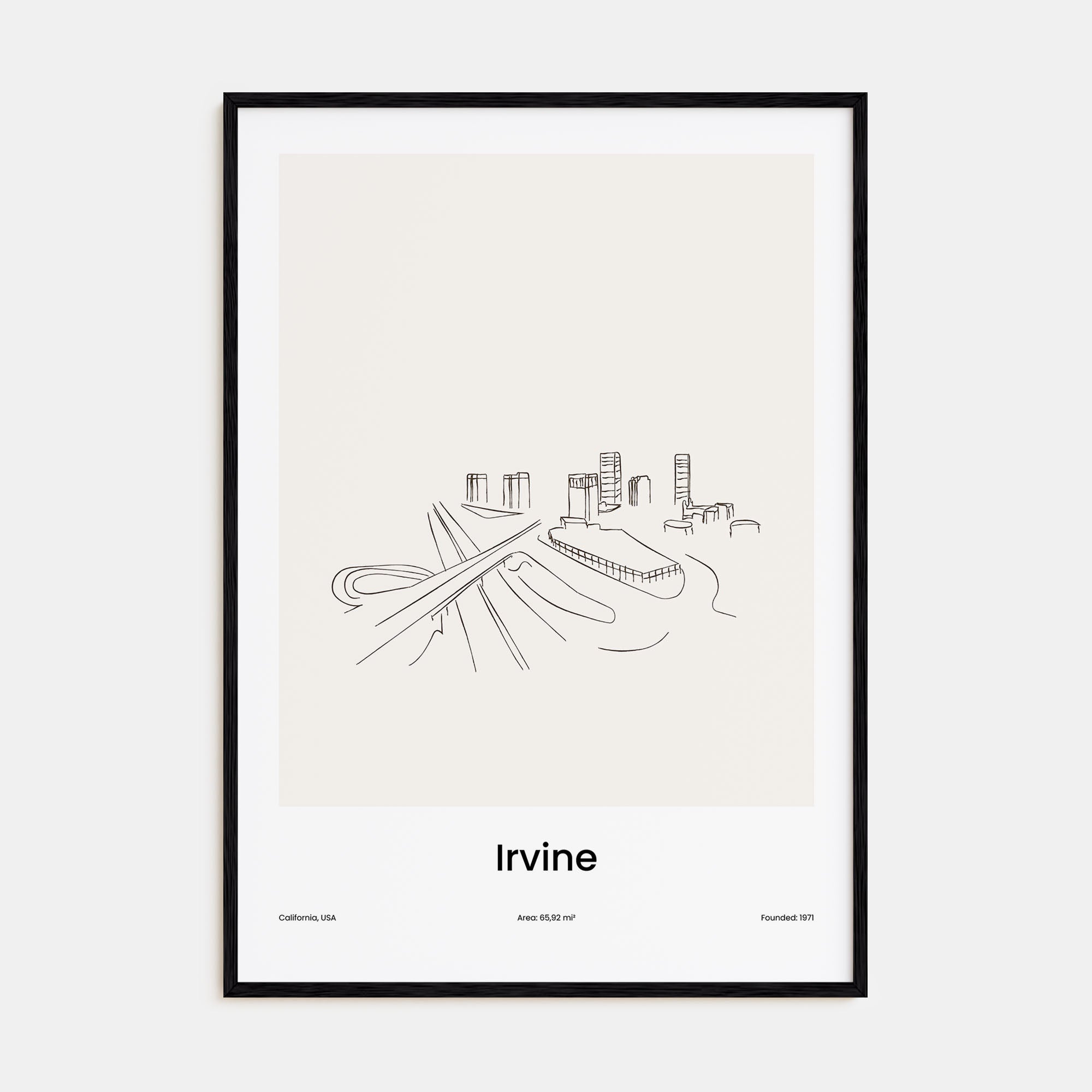 Irvine Drawn Poster