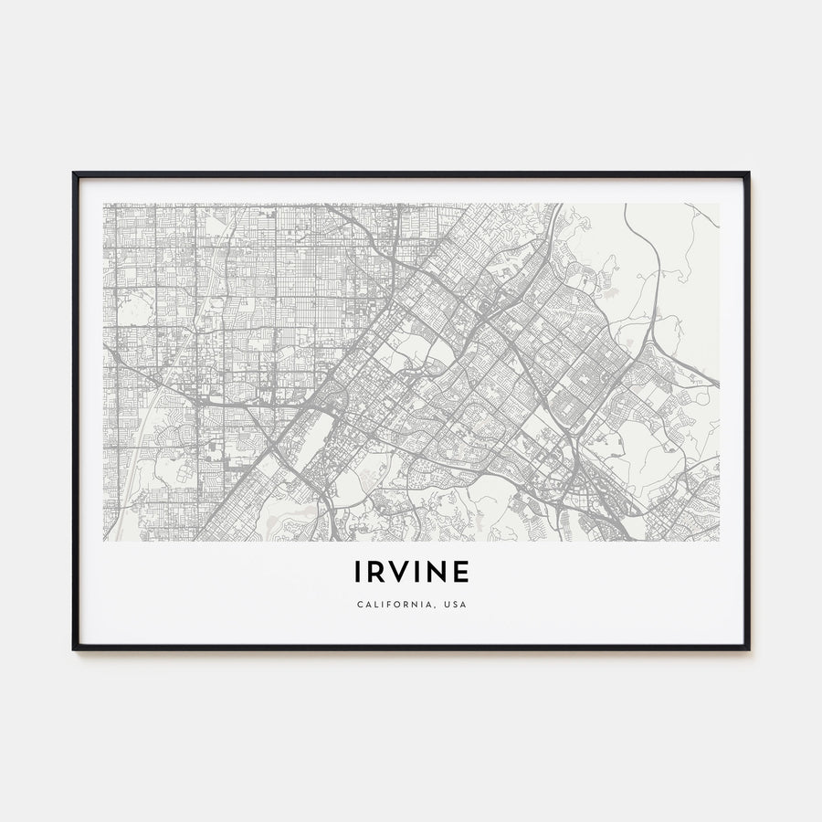 Irvine Map Landscape Poster