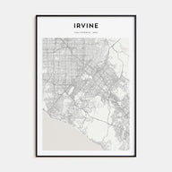 Irvine Map Portrait Poster