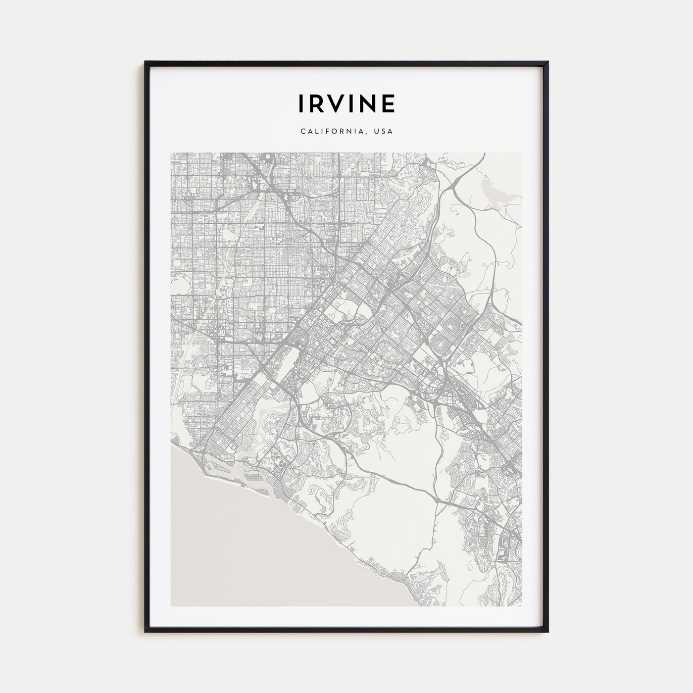 Irvine Map Portrait Poster