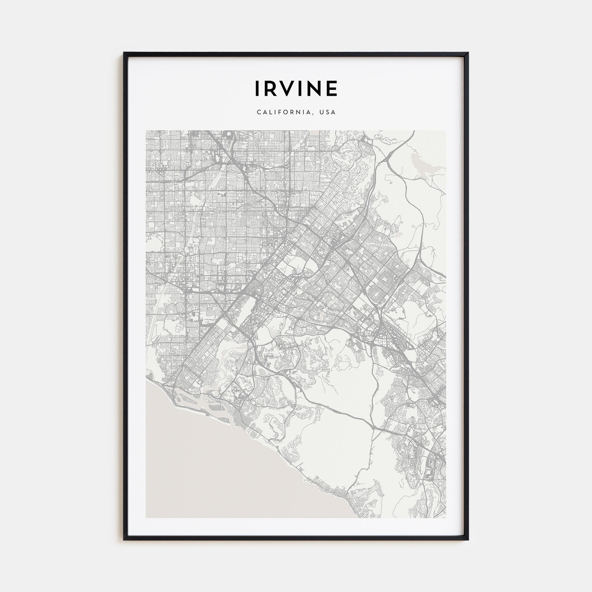 Irvine Map Portrait Poster