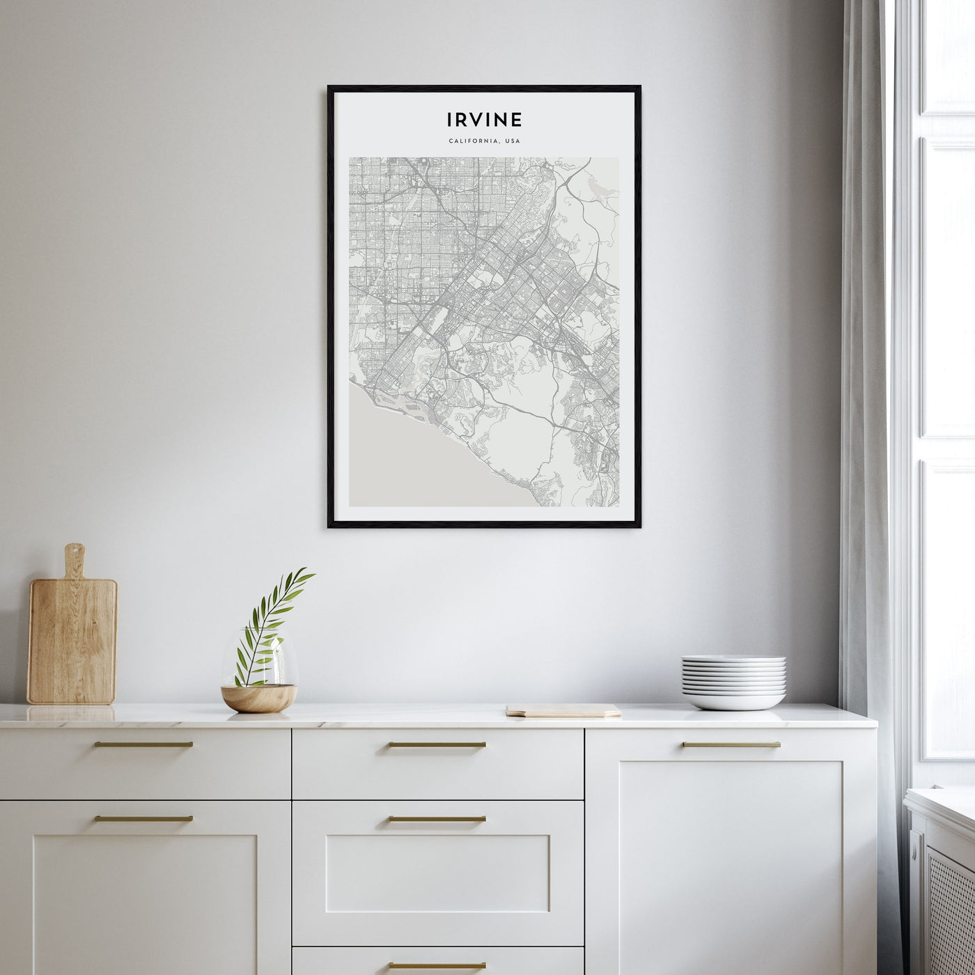 Irvine Map Portrait Poster