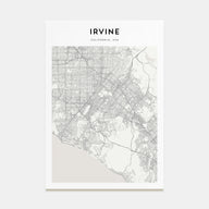 Irvine Map Portrait Poster