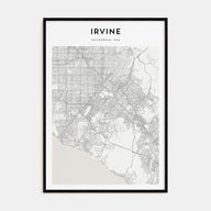 Irvine Map Portrait Poster