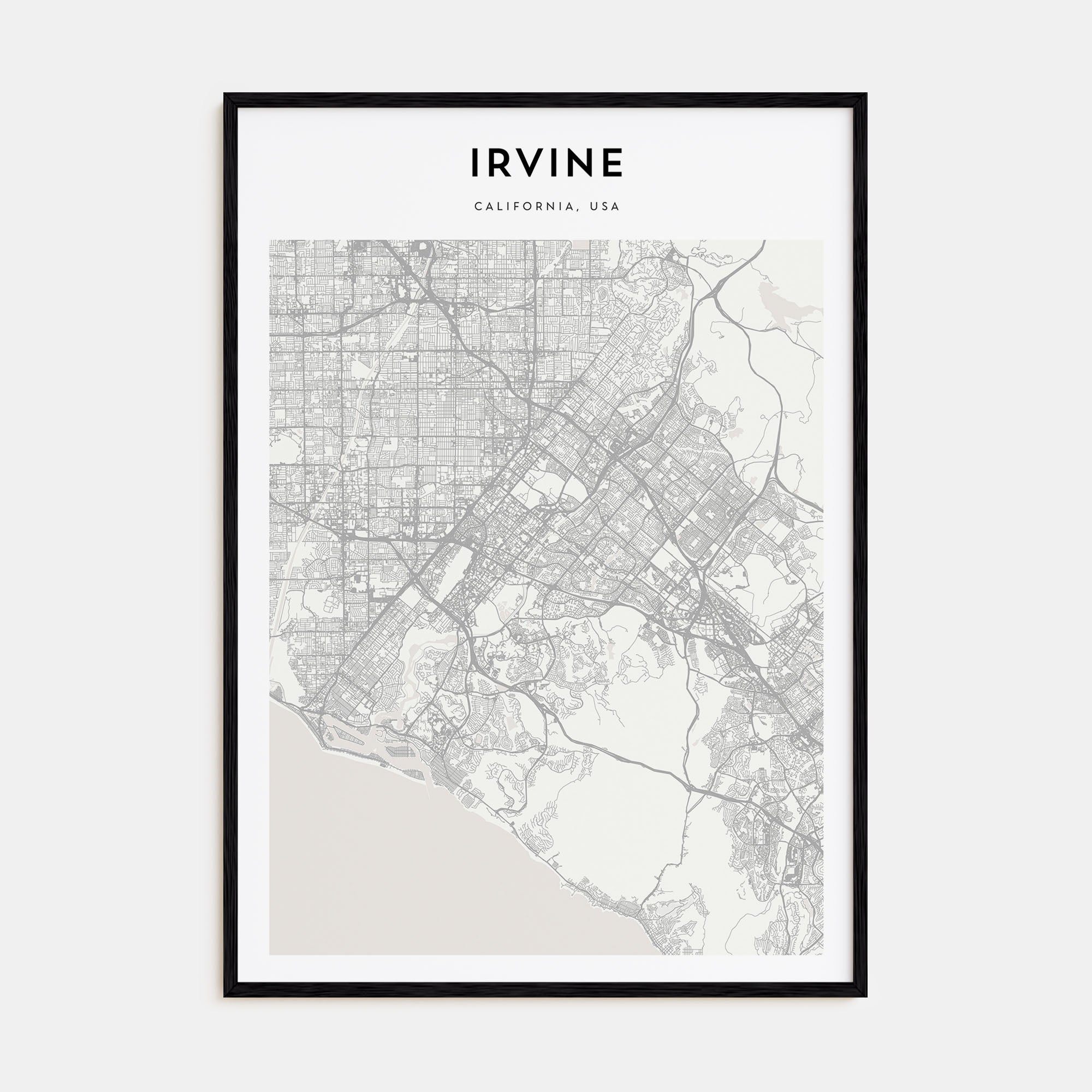 Irvine Map Portrait Poster