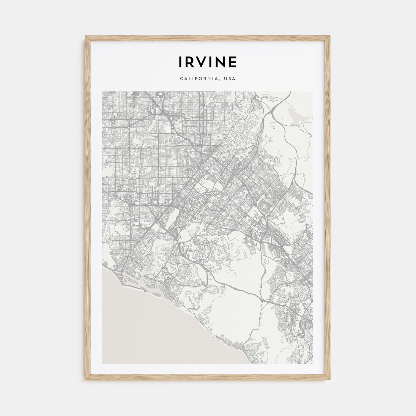 Irvine Map Portrait Poster