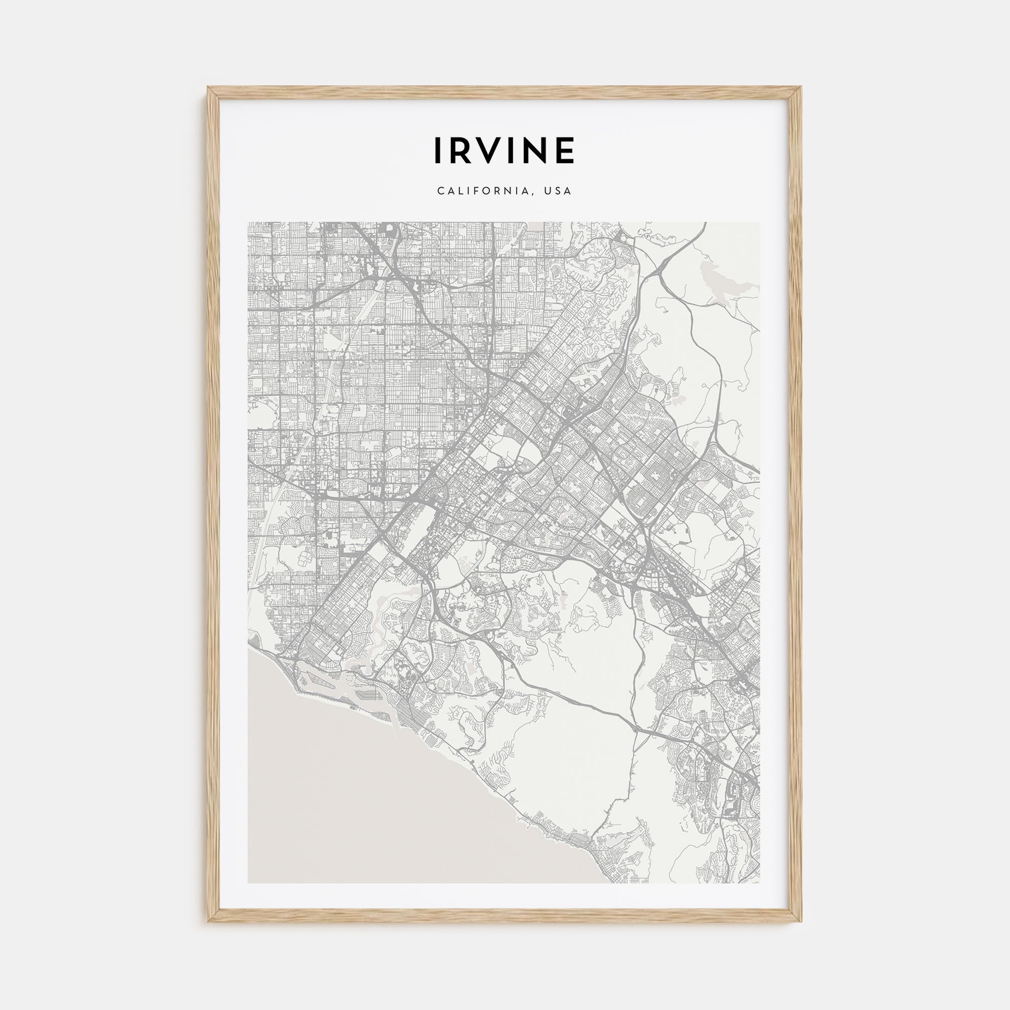 Irvine Map Portrait Poster