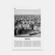 Irving Travel B&W Poster