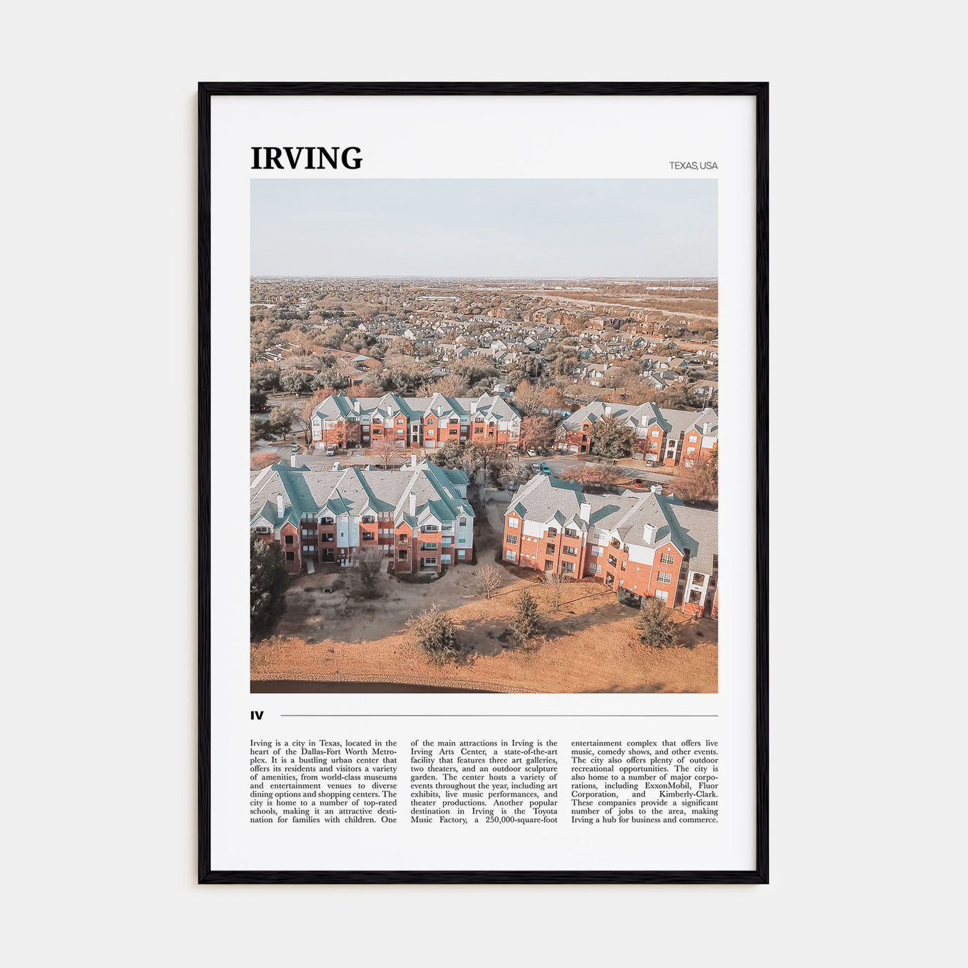 Irving Travel Color Poster