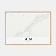 Ischgl Map Landscape Poster