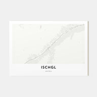 Ischgl Map Landscape Poster