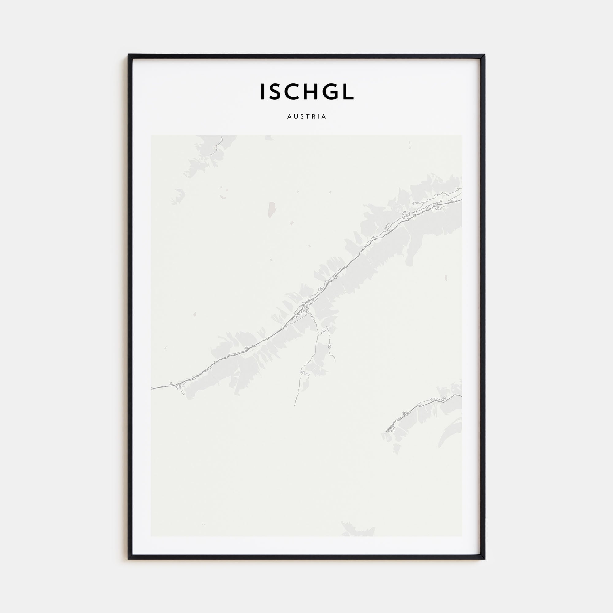 Ischgl Map Portrait Poster