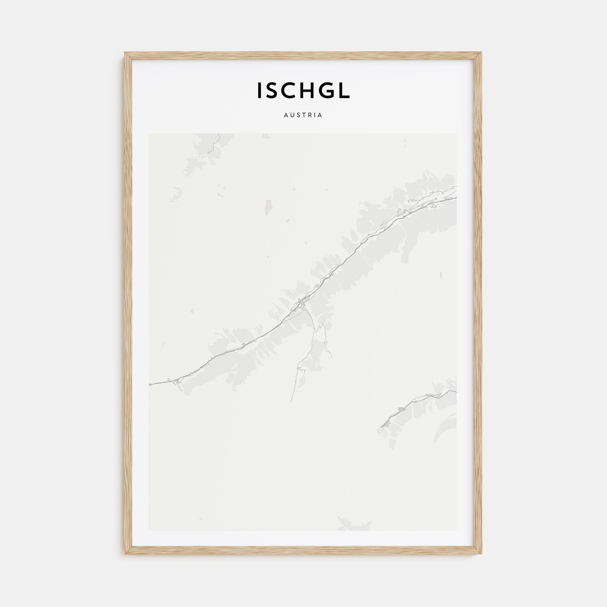 Ischgl Map Portrait Poster