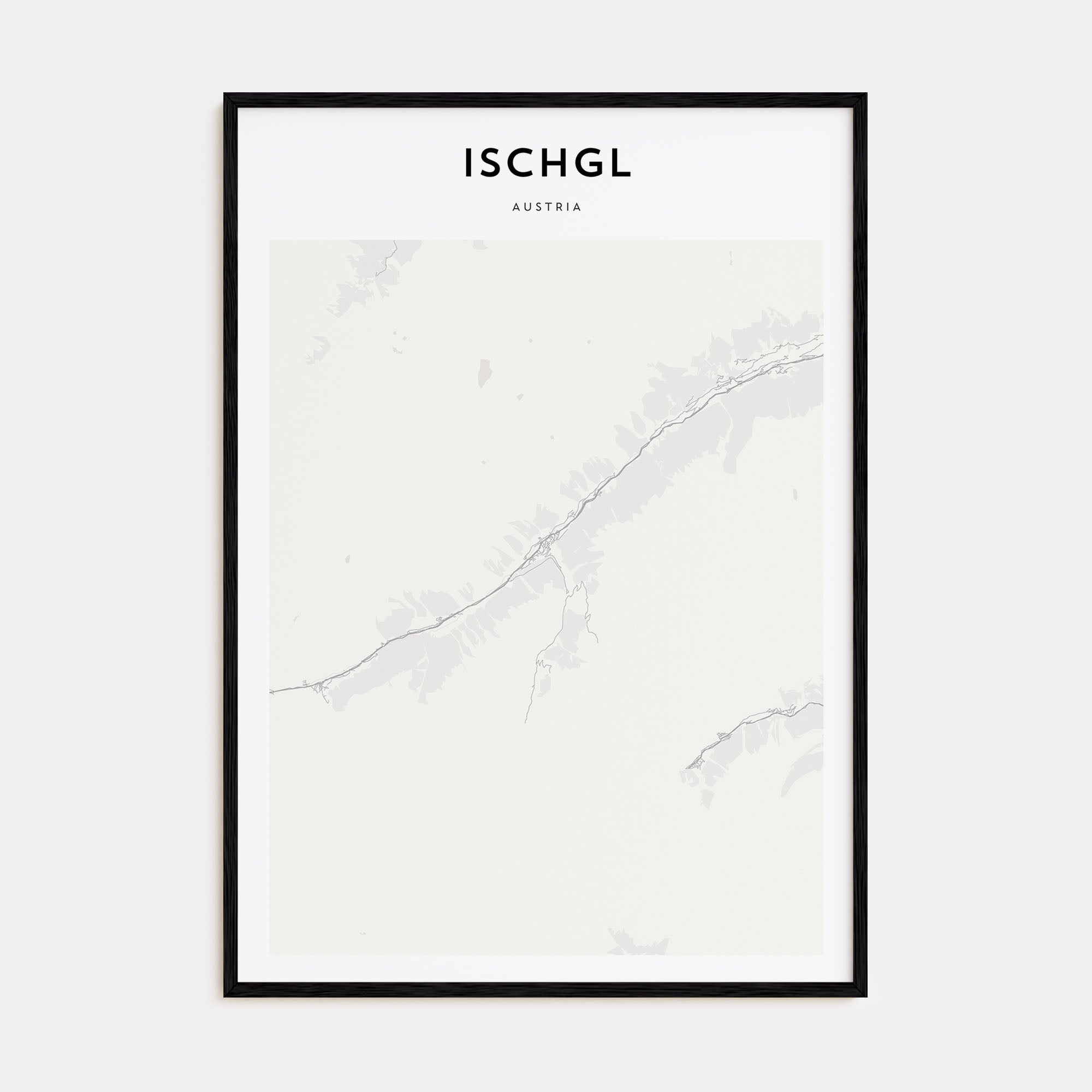 Ischgl Map Portrait Poster