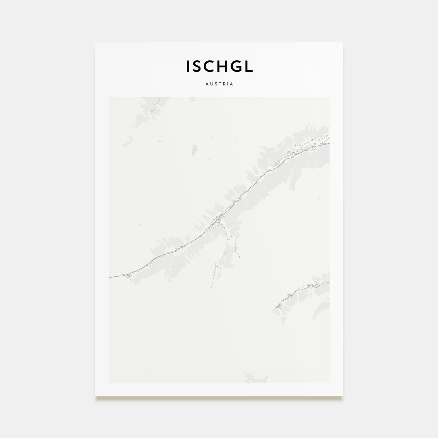 Ischgl Map Portrait Poster
