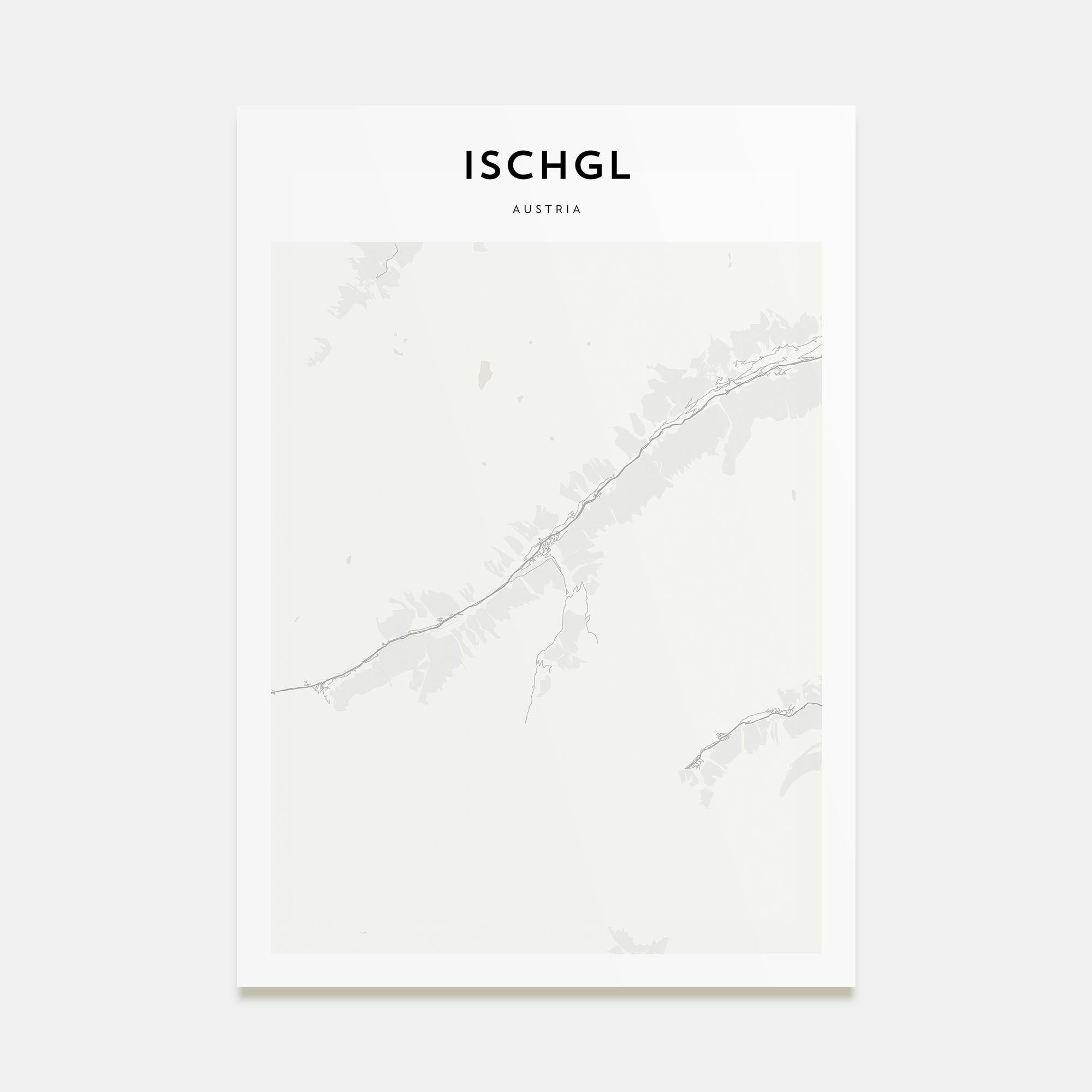Ischgl Map Portrait Poster