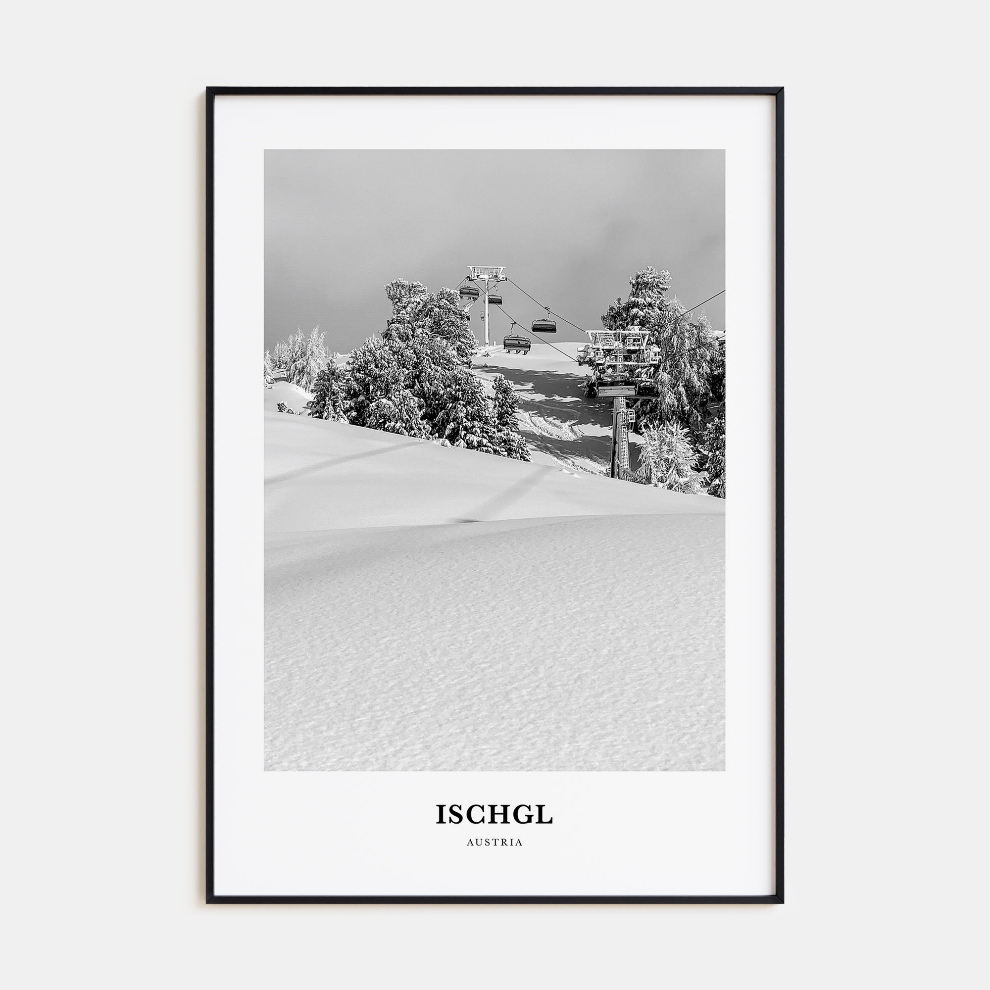 Ischgl Portrait B&W Poster