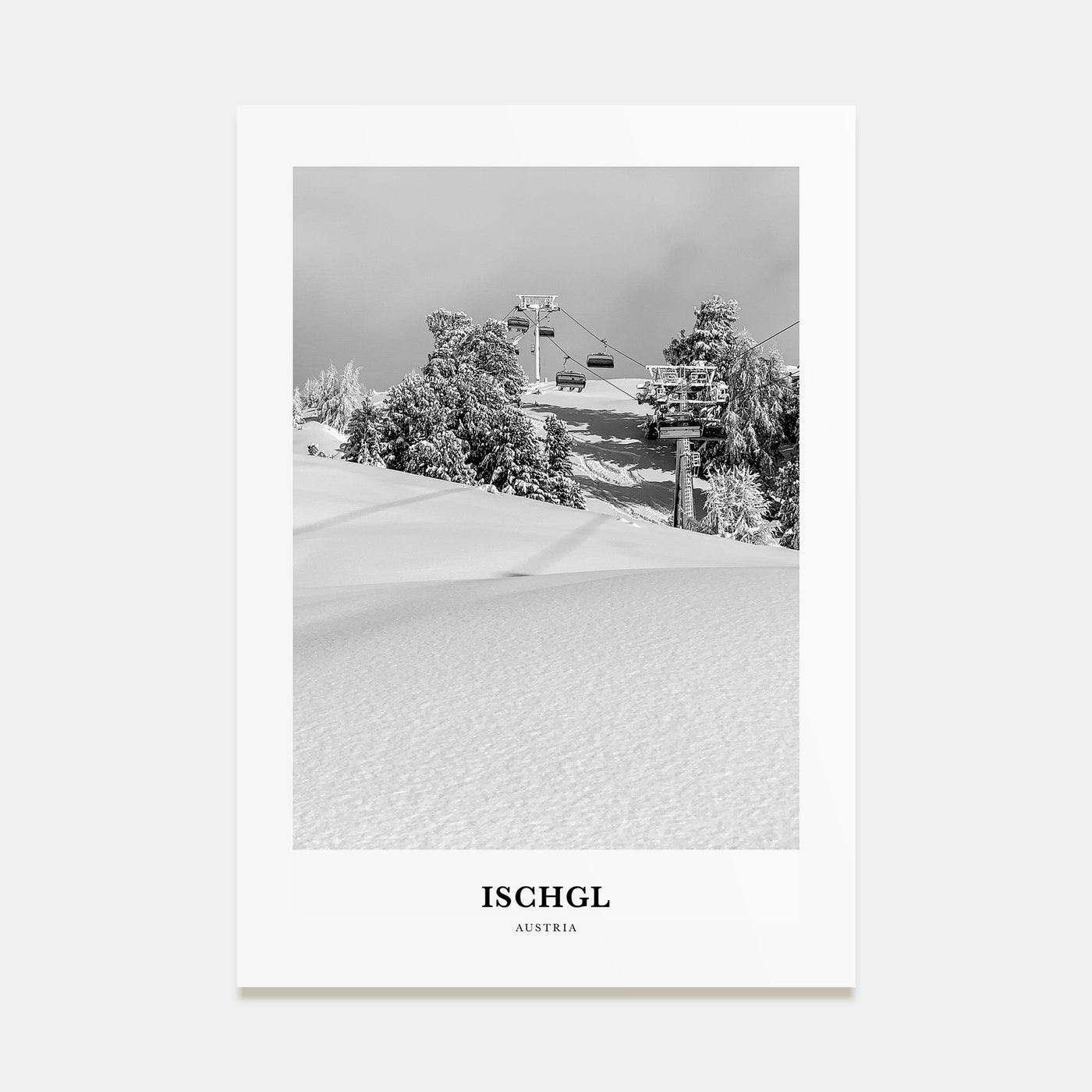 Ischgl Portrait B&W Poster