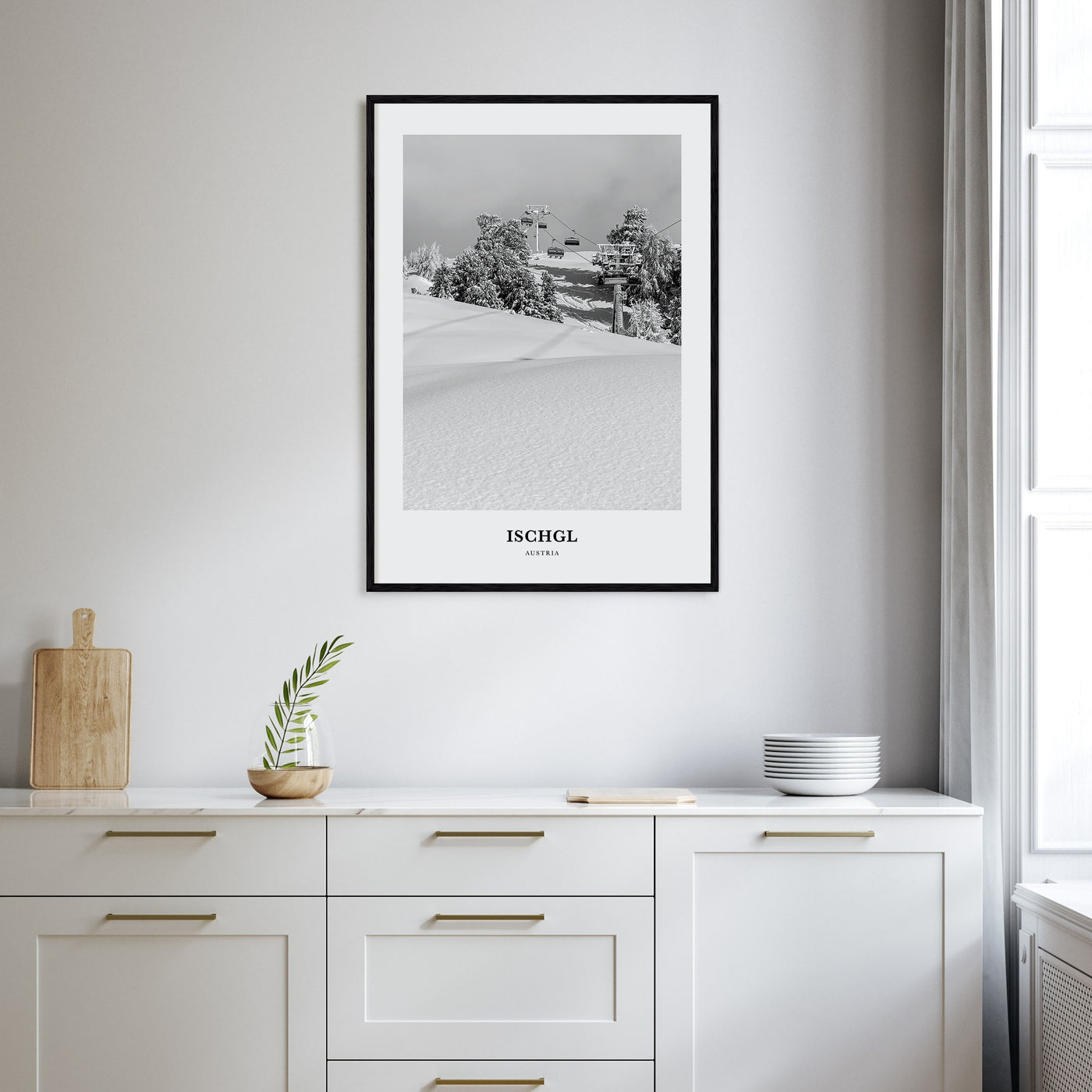 Ischgl Portrait B&W Poster
