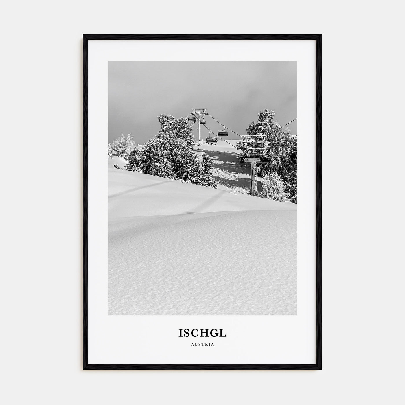 Ischgl Portrait B&W Poster