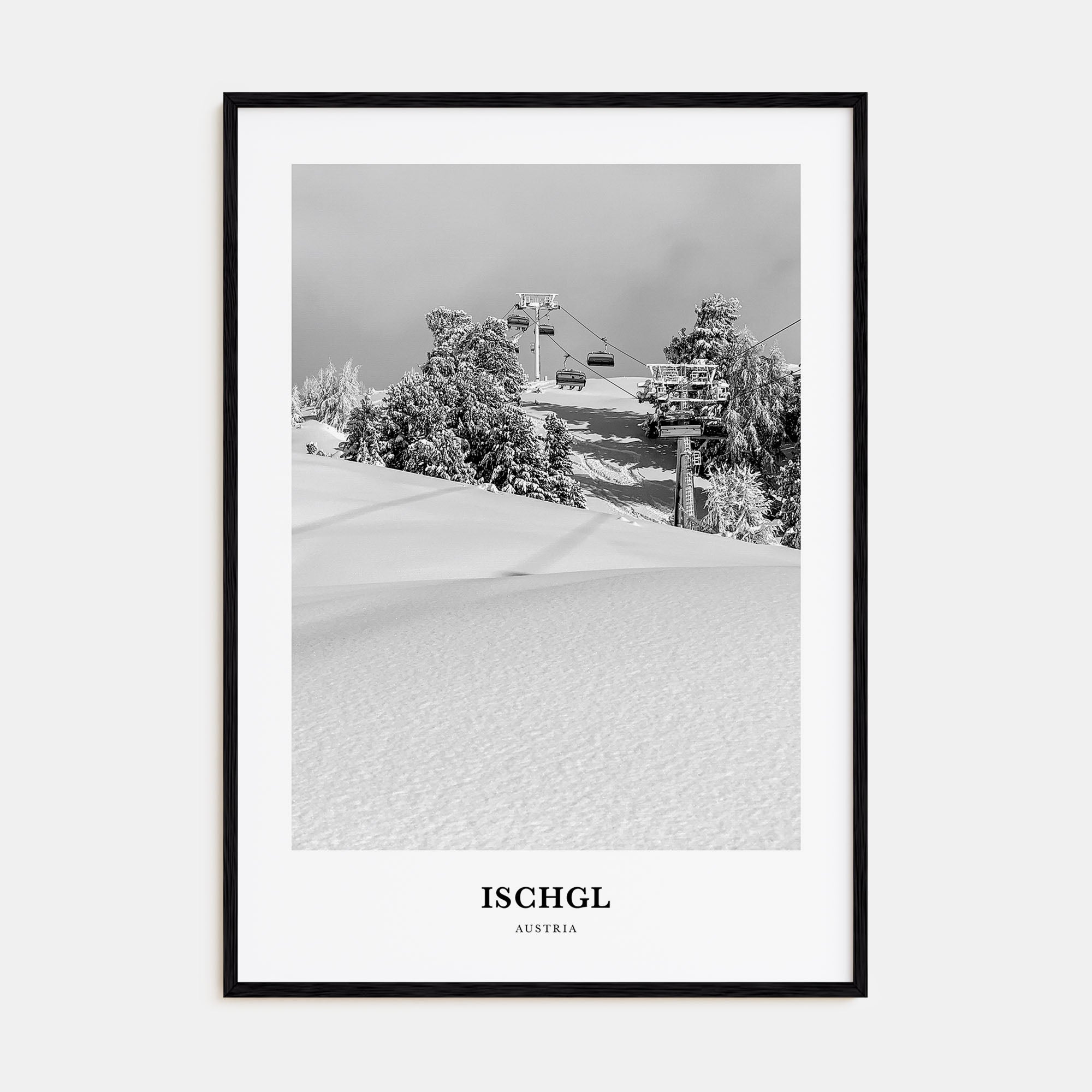 Ischgl Portrait B&W Poster