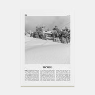 Ischgl Travel B&W Poster