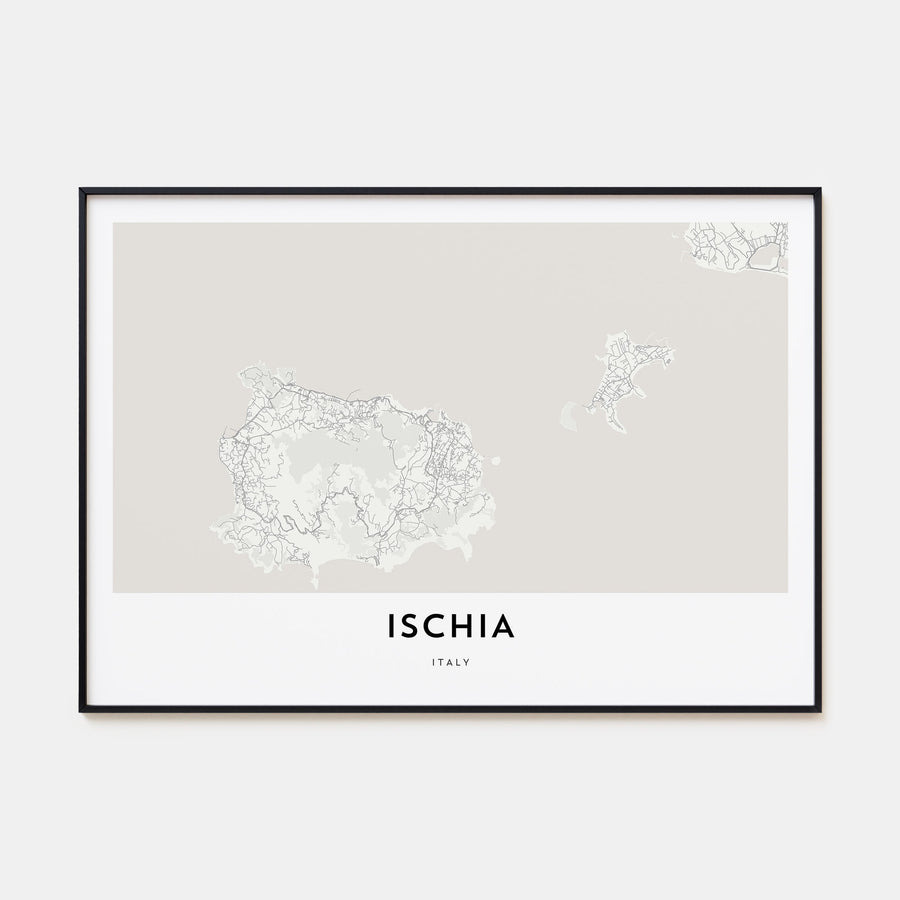 Ischia Map Landscape Poster