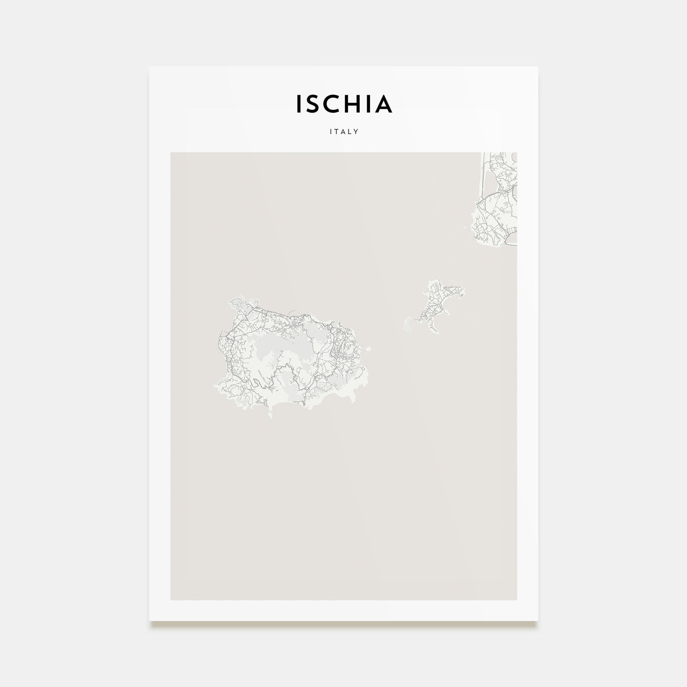 Ischia Map Portrait Poster
