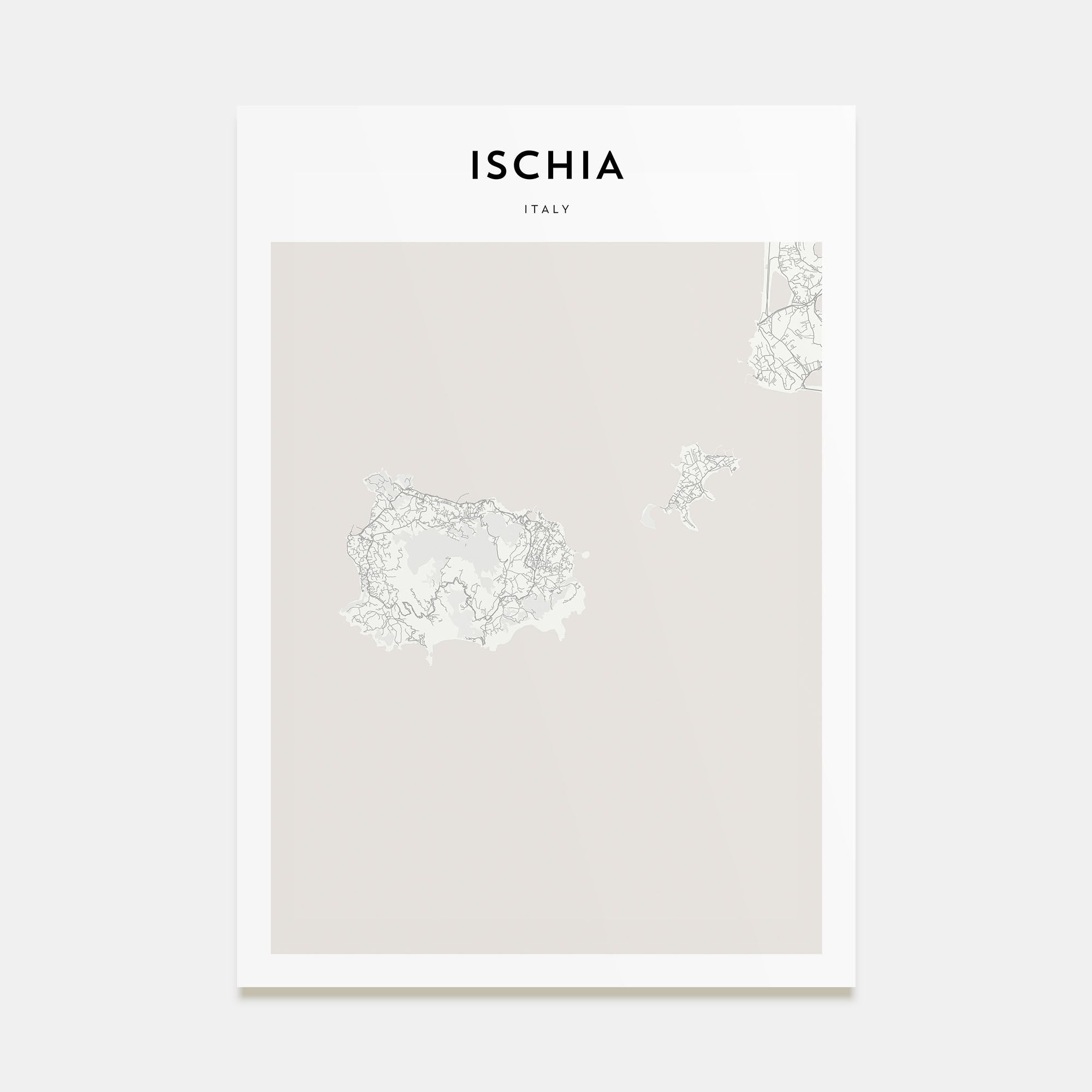 Ischia Map Portrait Poster
