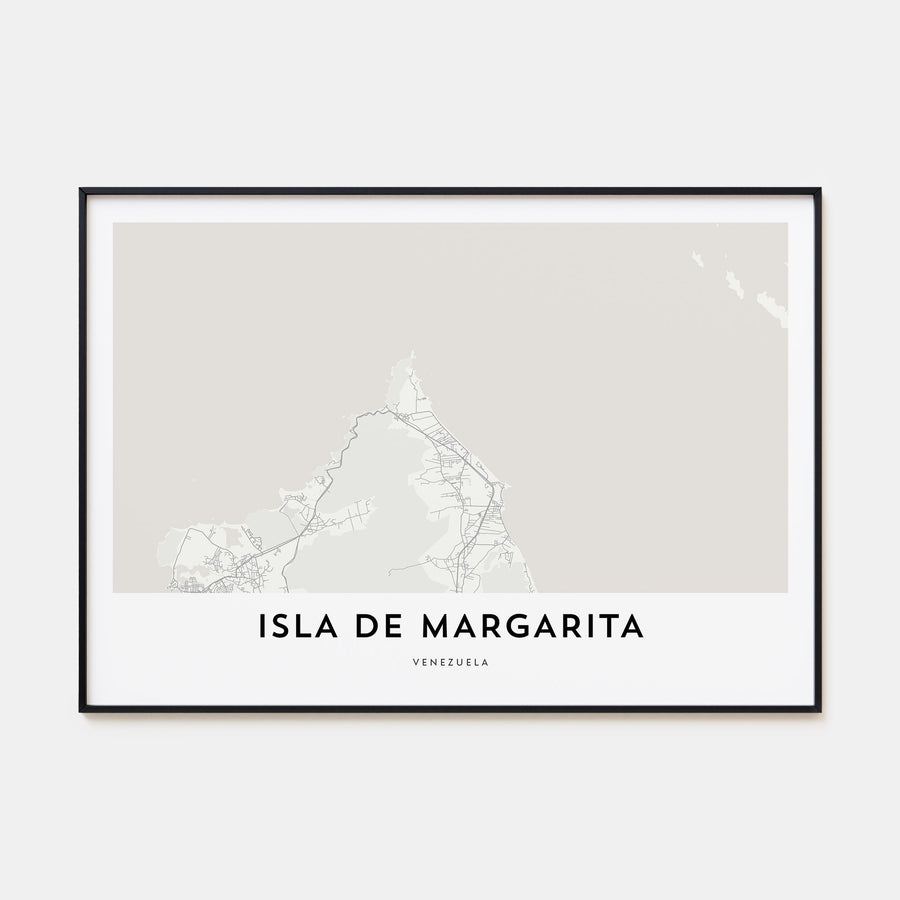 Isla de Margarita Map Landscape Poster
