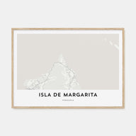 Isla de Margarita Map Landscape Poster
