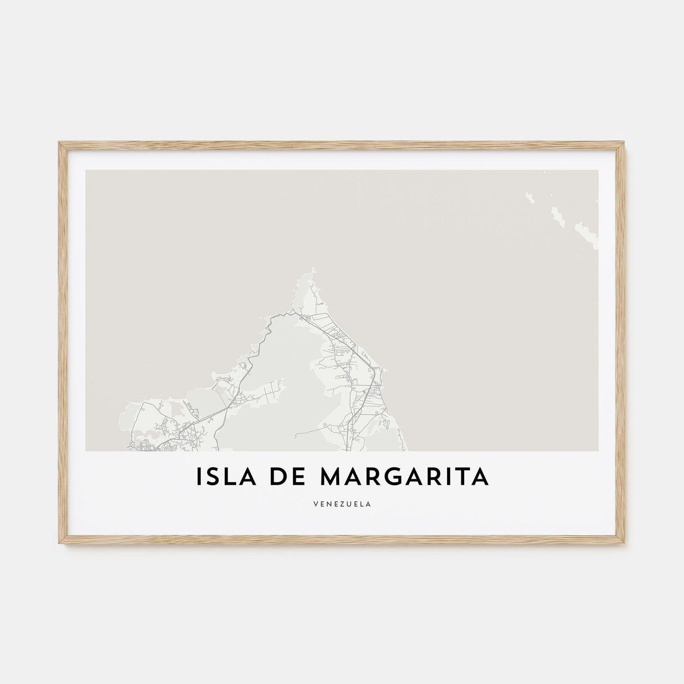 Isla de Margarita Map Landscape Poster