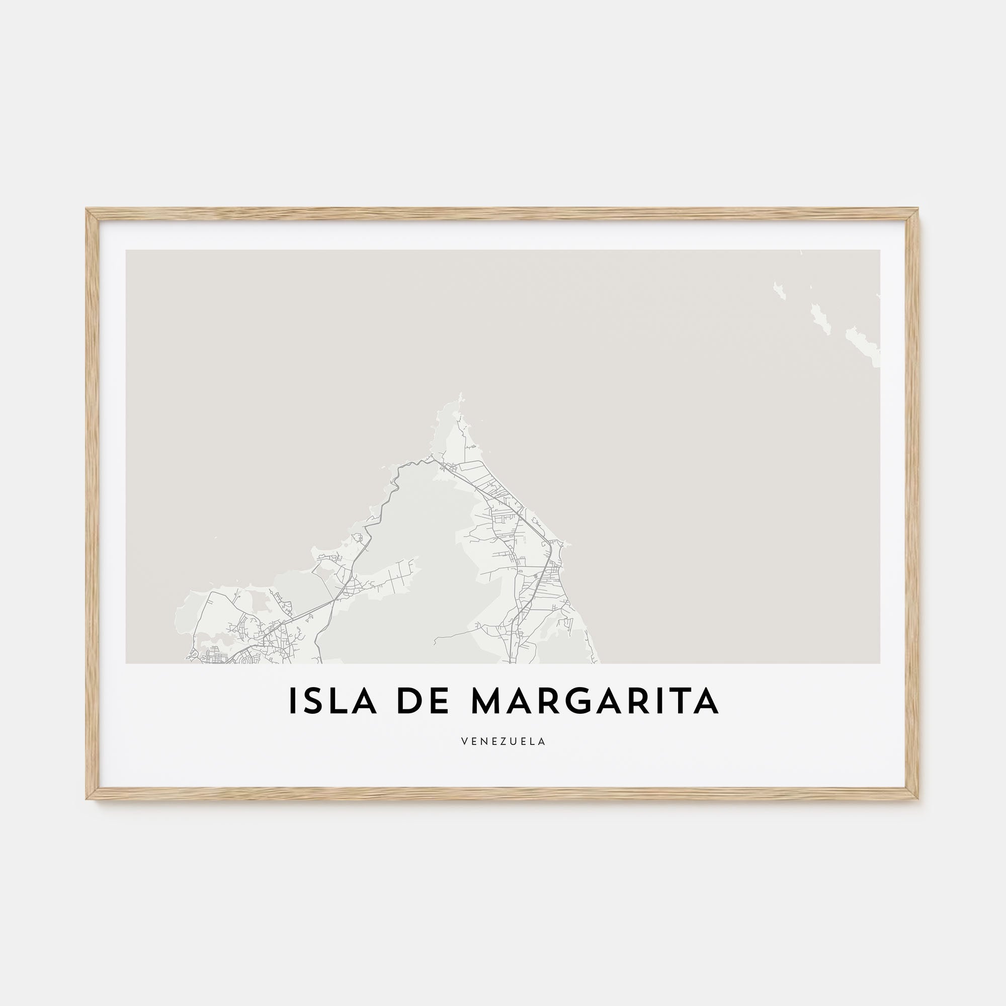Isla de Margarita Map Landscape Poster