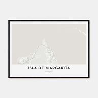 Isla de Margarita Map Landscape Poster