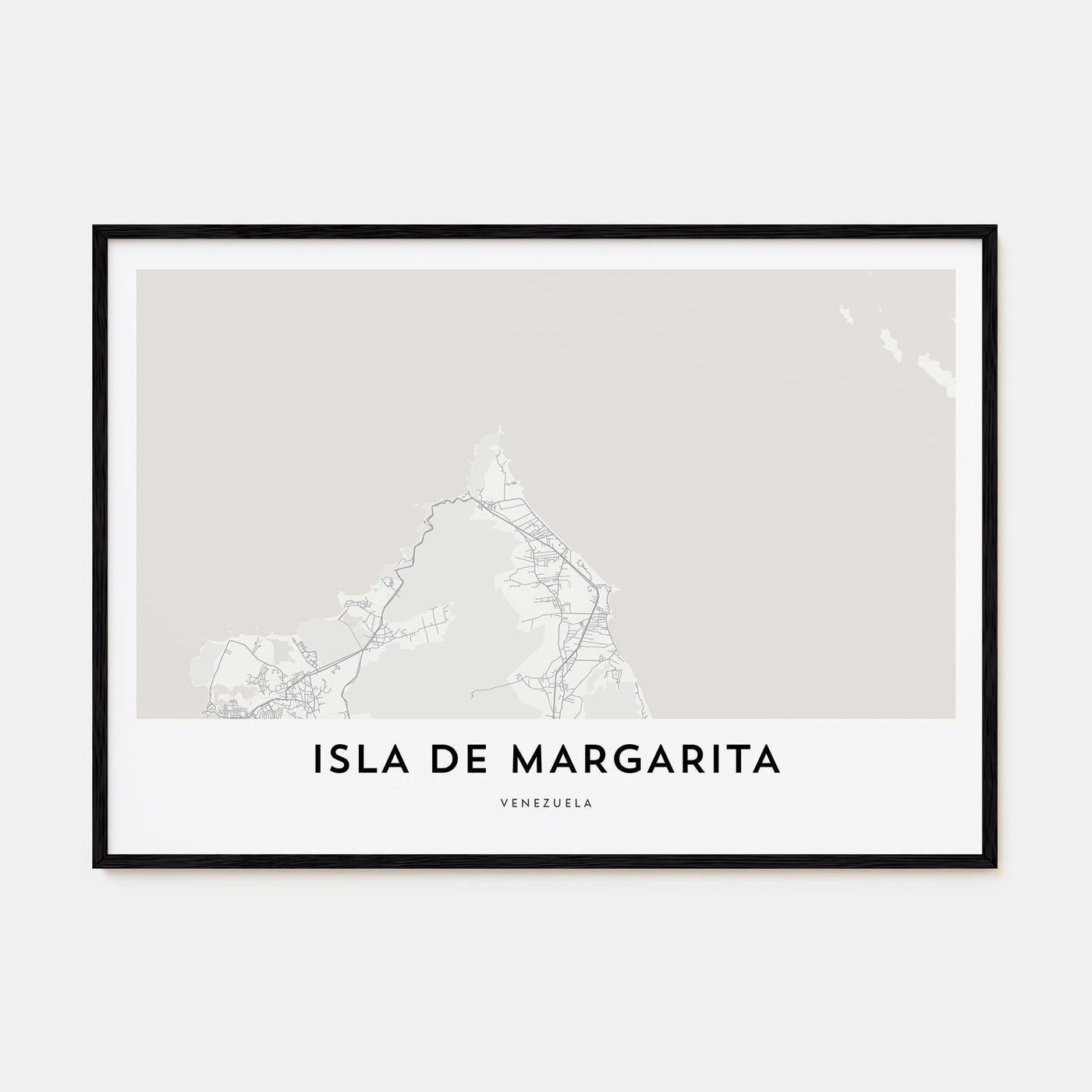 Isla de Margarita Map Landscape Poster