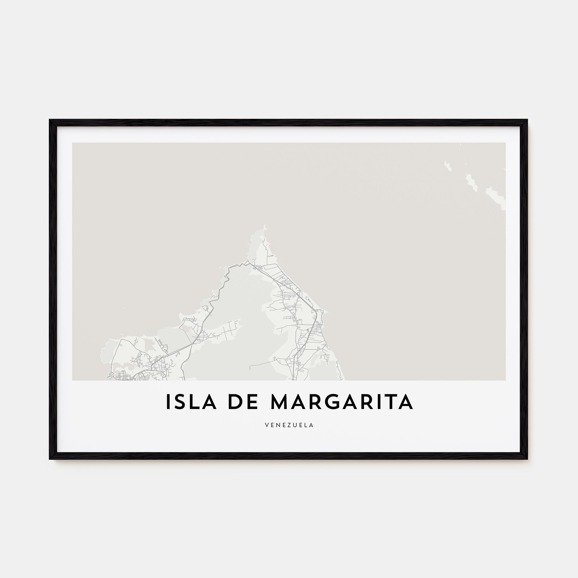 Isla de Margarita Map Landscape Poster