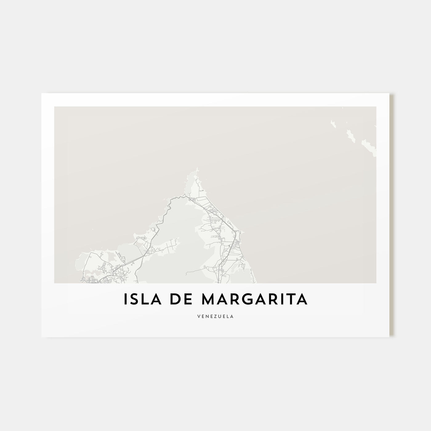 Isla de Margarita Map Landscape Poster