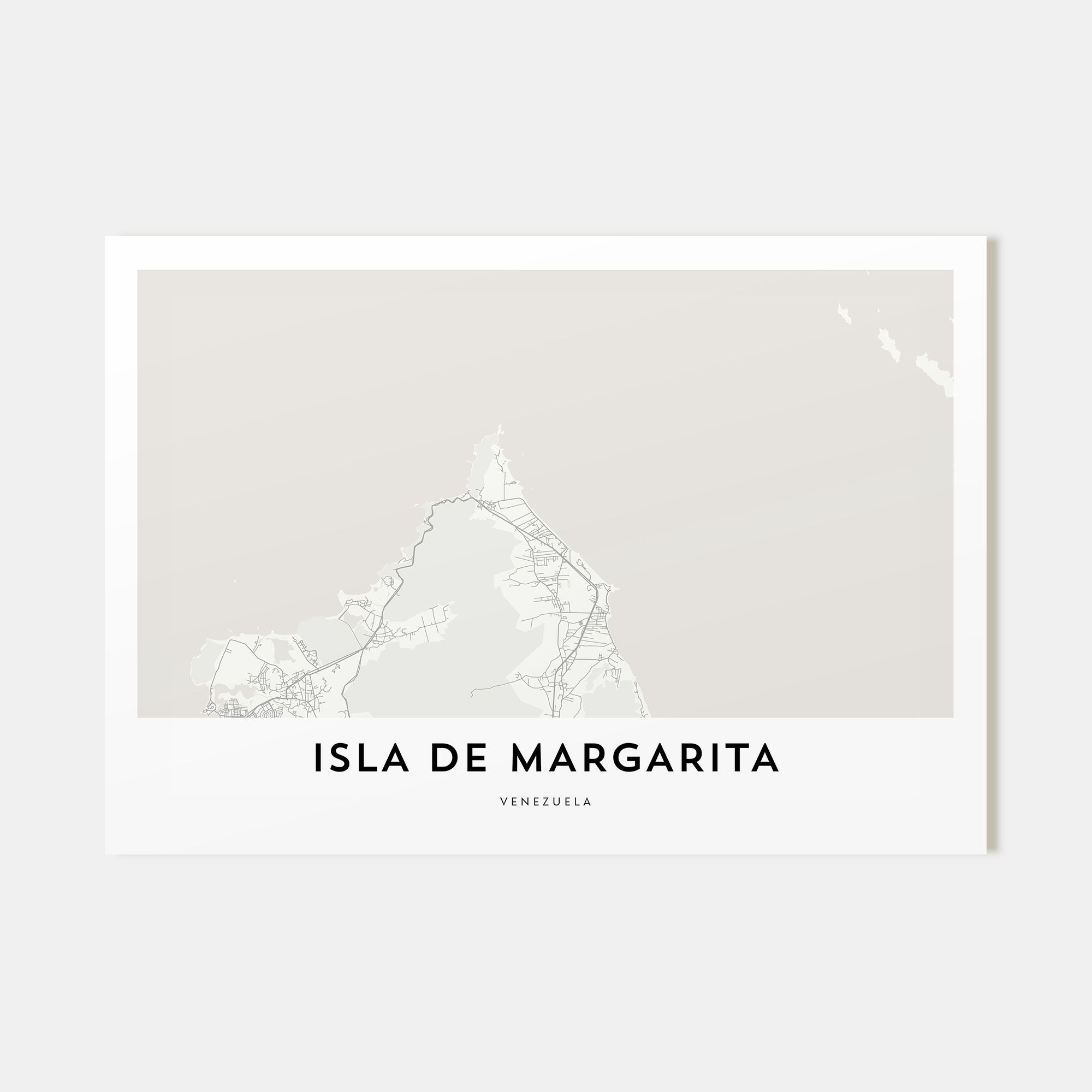 Isla de Margarita Map Landscape Poster