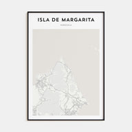 Isla de Margarita Map Portrait Poster