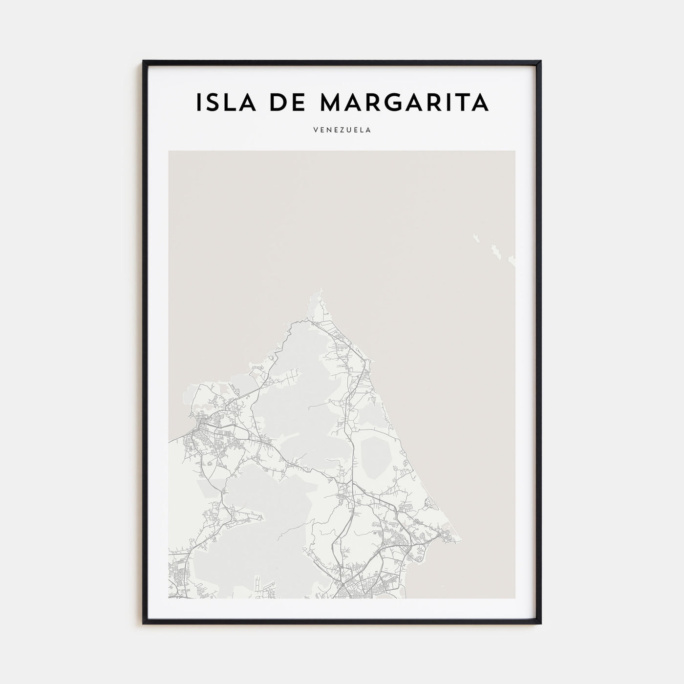 Isla de Margarita Map Portrait Poster