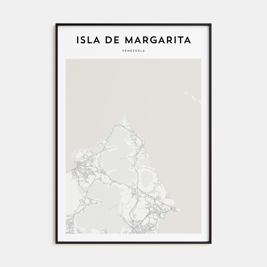 Isla de Margarita Map Portrait Poster